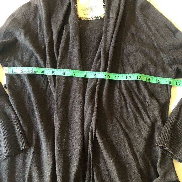 Anthropologie tiered ruffle navy cardigan 3/4 sleeves women’s size XS - Picture 7 of 9